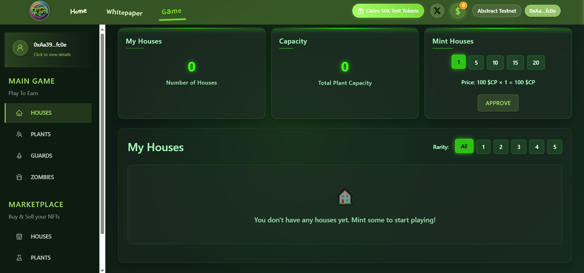 Game Start Screen